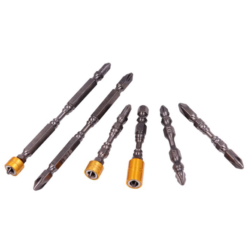 

6Pcs Ph2 1/4 Inch Hardness Magnetic 65Mm 110Mm Cross Head Screwdriver Bit Double Head Electric Screwdriver Set Screw Dr