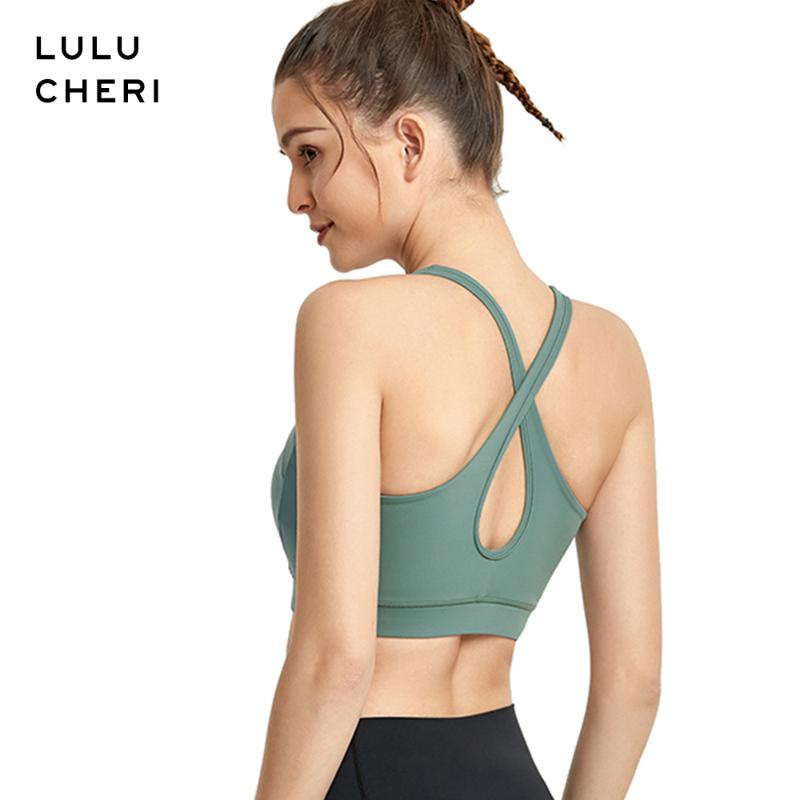 

Seamless Sports Bra for Women Shockproof Sexy Back Longline Workout Fitness Gym Exercise Running Breathable Athletic Bralette, Blue