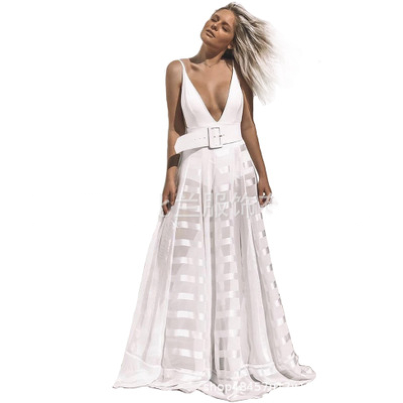 

Summer Dress Women Sexy Bikini One-Piece Swimsuit Fashion Dress Female Perspective Mesh Two-Piece Suit Ladies Vestidos, White