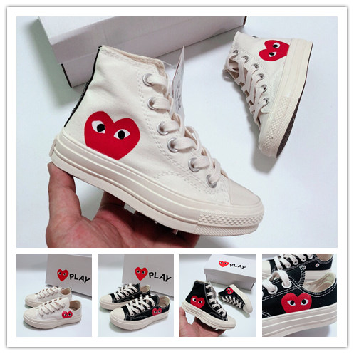 

2019 With a box For Boys and girls Running Sneakers Low High Top Skate Big Eye Fashion kids Casual shoes, Black