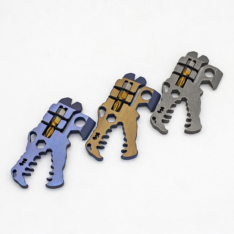 

Superior Quality Outdoor Gadgets Jurassic Multifunction Tools Practical Emergency EDC Bottle Opener Screwdriver Mini Backpack Pocket Keychain Fashion TC4 Ti
