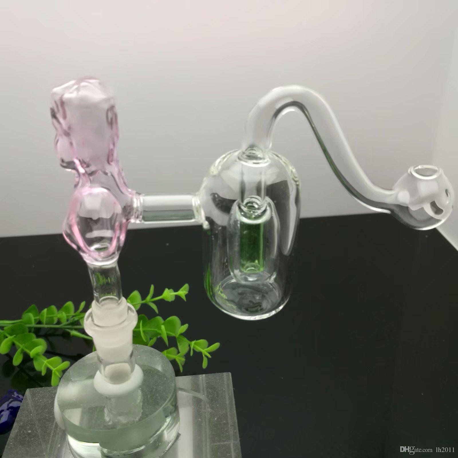 

Beauty double filter glass burner Glass bongs Oil Burner Glass Water Pipes Oil Rigs Smoking Free