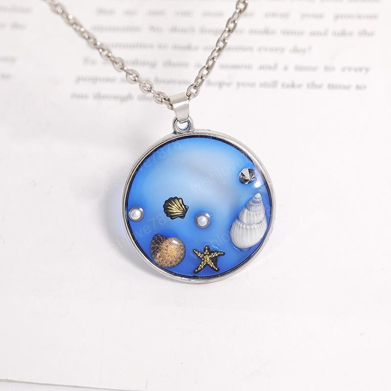 New Fashion Necklaces Shell Starfish Pearl Necklace Pendant Necklace Blue Ocean Necklace Jewelry For Women Gift