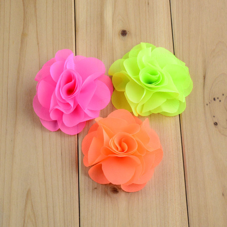 

Hot Sale 40pcs/lot 7CM Chiffon Flower Fabric Flowers For Headband DIY Hair Accessories LSFB013