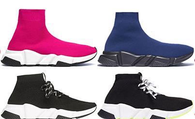 

Hot Sale-ual Sneakers Speed Trainer Sock Race Fashion Black Shoes Men Women Sports Shoes Size 36-45, Blue
