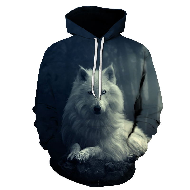 

Men Hoodies 3D Wolf Printed Hooded Tracksuits Autumn Printed Fashion Pullover Hooded Streetwear Male Hoodie Outwear Tops 6XL, Wy769