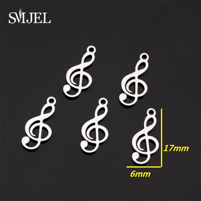

Stainless Steel Music Note Charms for Jewelry Making DIY Necklace Bracelets Accessories breloque pour fabrication bijou 5pcs/lot