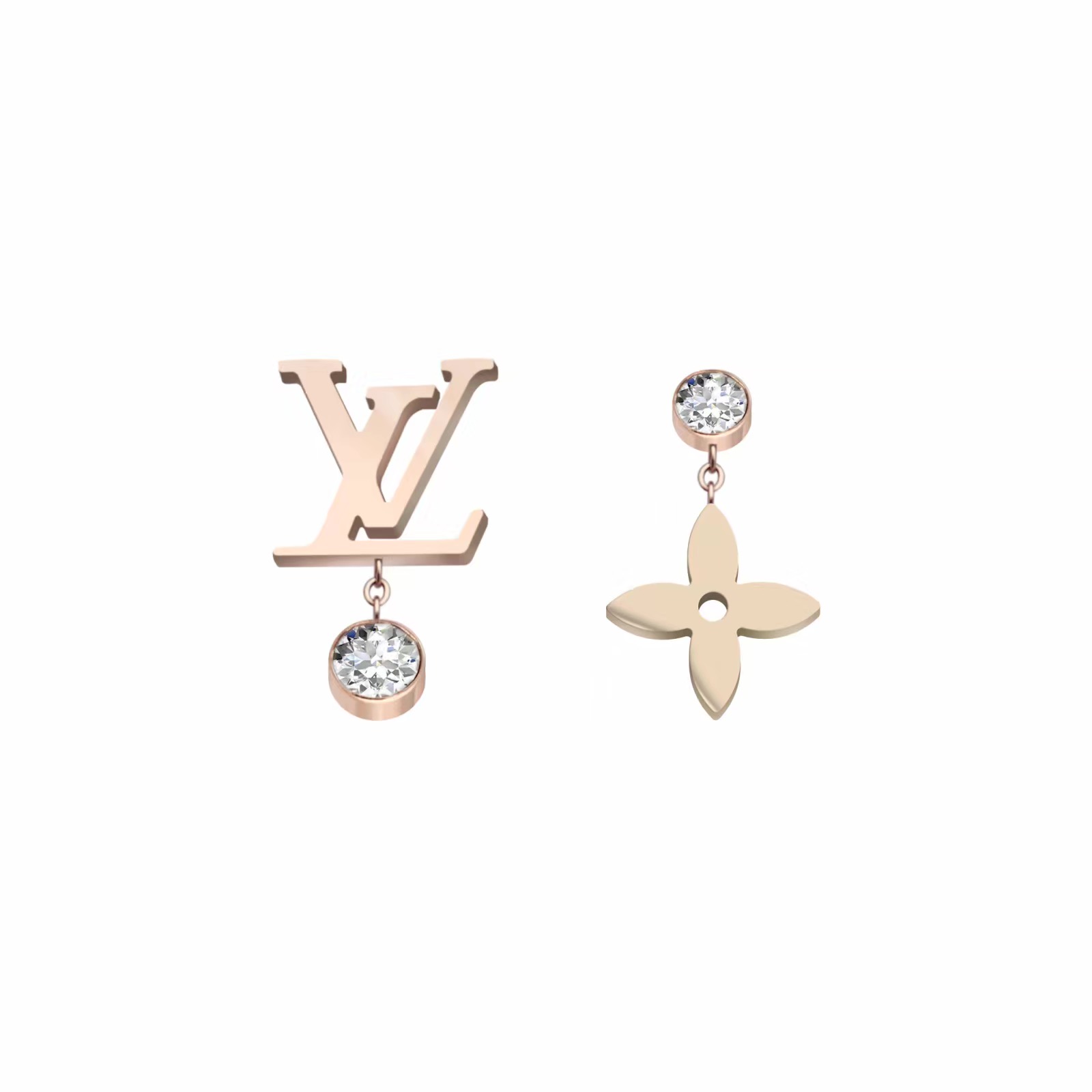 Argent 925 Rempli Peach Blossom Clous d/'oreilles fashion fleur femme bijoux