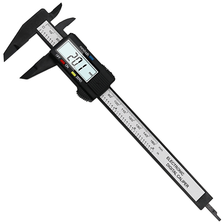 

150mm 6 inch LCD Digital Electronic Carbon Fiber Vernier Caliper Gauge Micrometer Measuring Tool