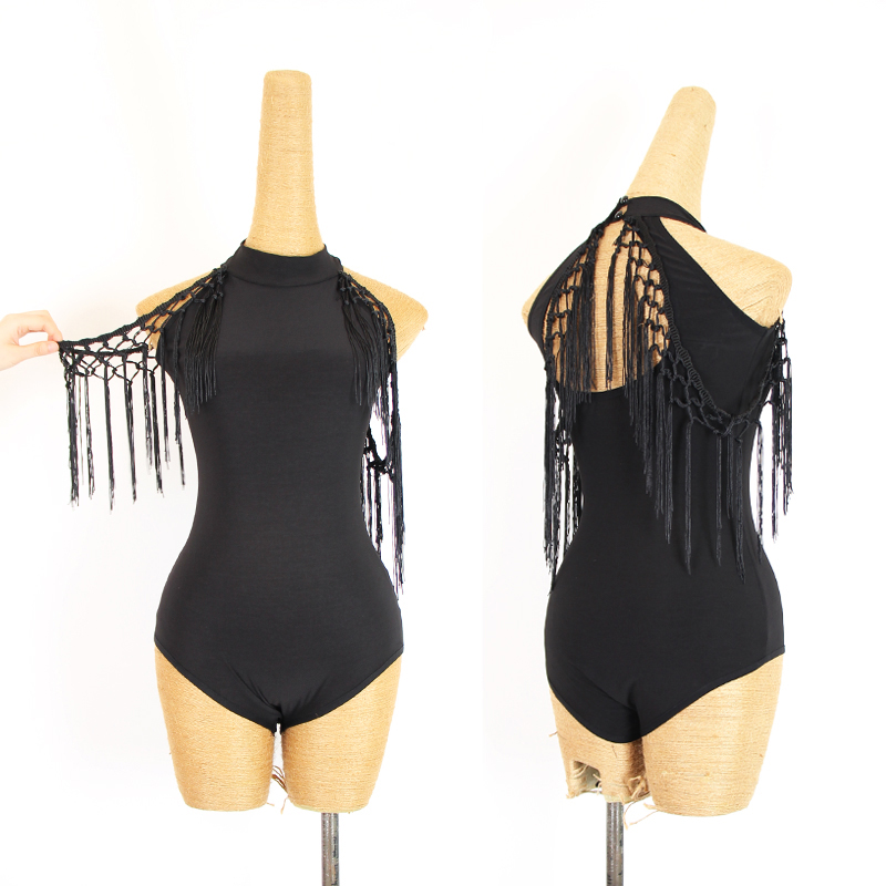 

New Classical Latin Dance Leotard Tops Sexy Tassels Backless Bodysuit For Women Ballroom Cha Cha Practice Clothes Shirt DL4250, Tops 1