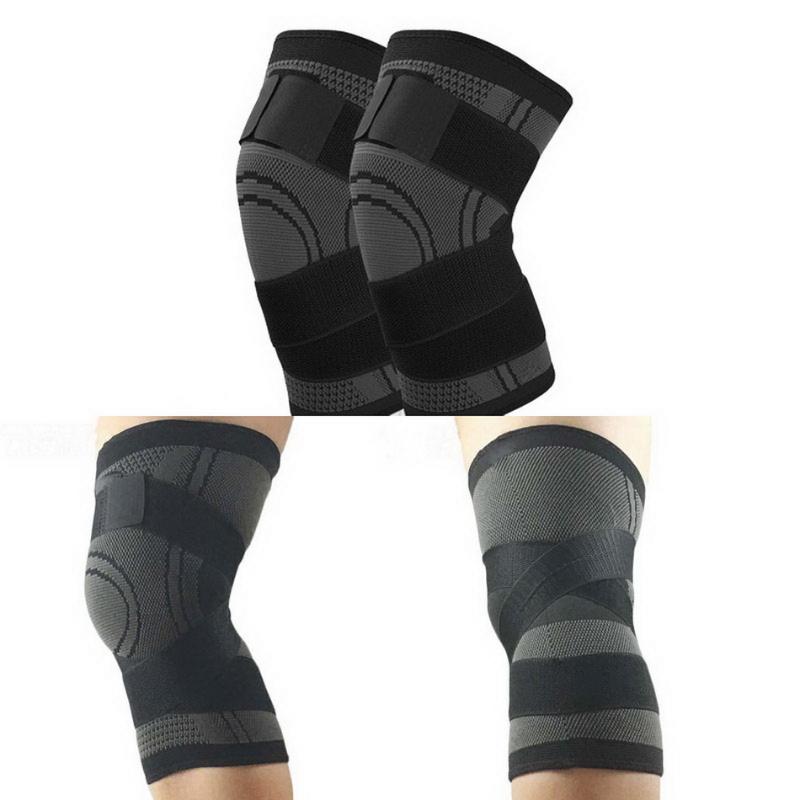 

2Pcs Elastic Bandage Pressurized Knee Pads For Men Women Fitness Sports Kneepads Running Cycling Knee Support Brace Protector, Green