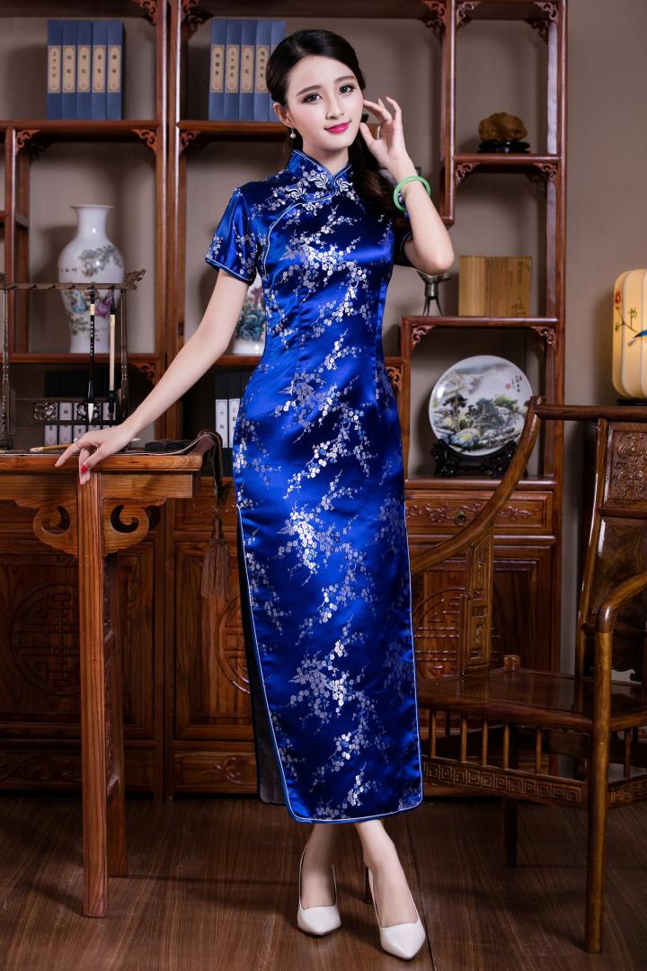 chinese satin dress
