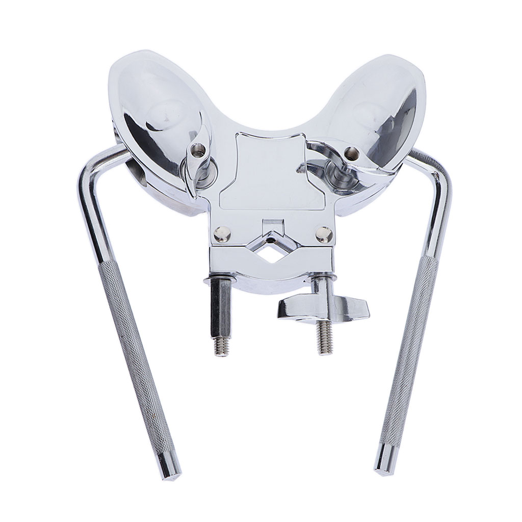 

Zinc Alloy Professional Double Tom Holder Stand Bracket for Drum Set Silver