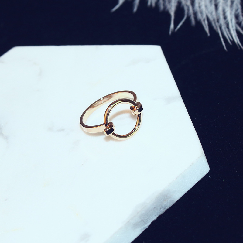 

Personalized creative open rose gold ring fashion exquisite trendy temperament female open ring fashion wild jewelry ring gift