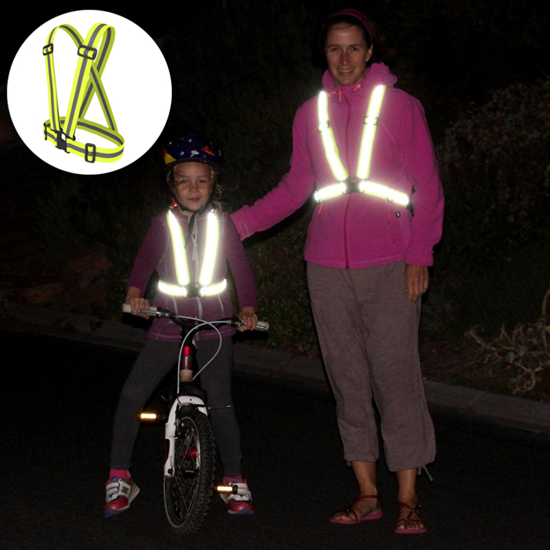 

Reflective Vest High Visibility Unisex Outdoor Running Cycling Safety Vest Adjustable Elastic Strap Fluorescence Work, Blue