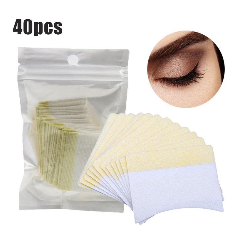 

40-100Pcs Paper Cotton Eyelash Extension Glue Remove Cotton Pad Glue Mouth Wipes Cleaner Pad