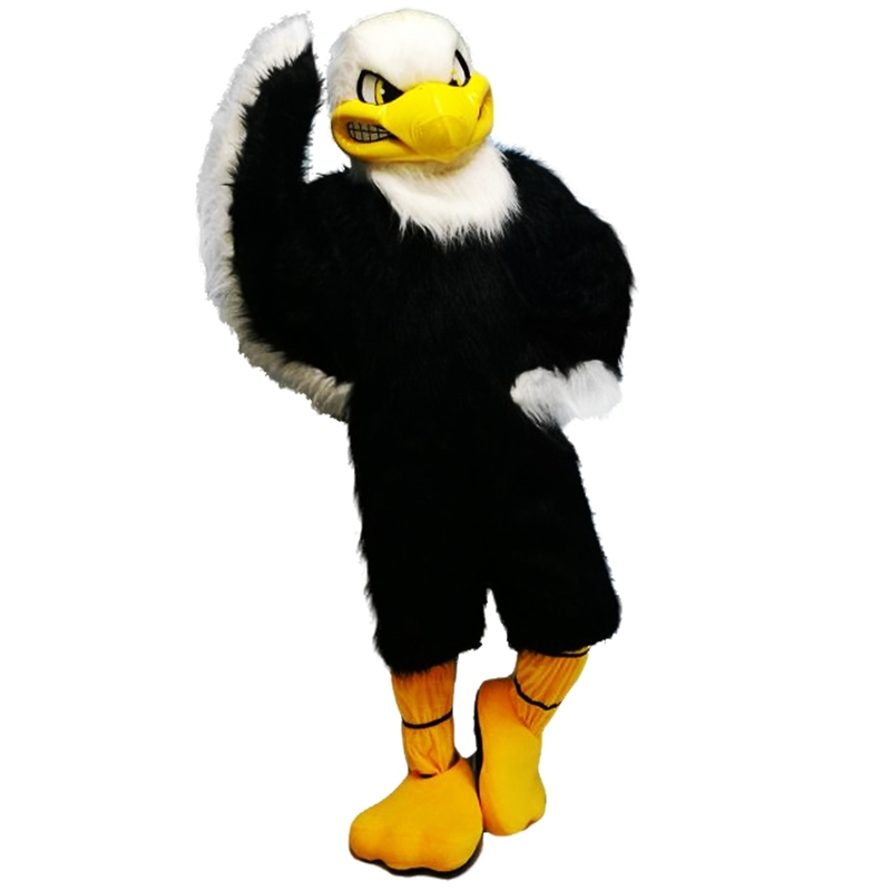 

black eagle High quality long hair Mascot Costume Cartoon Character Adult Size Longteng (TM) 03444