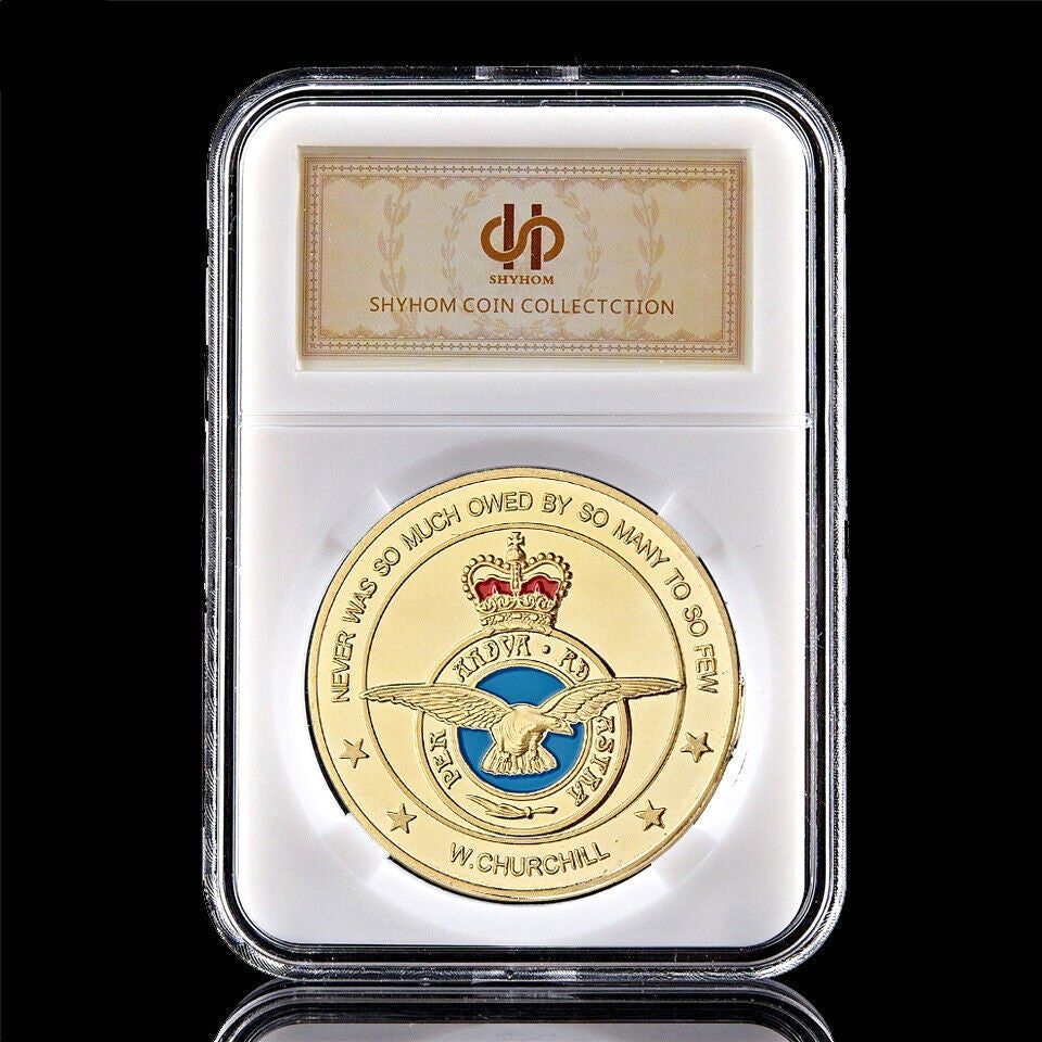 Challenge Coin Craft Europe Luxembourg Soldier Royal Air Force Military Collectible 1oz Gold Plated Badge W/Pccb Box-image-521892389