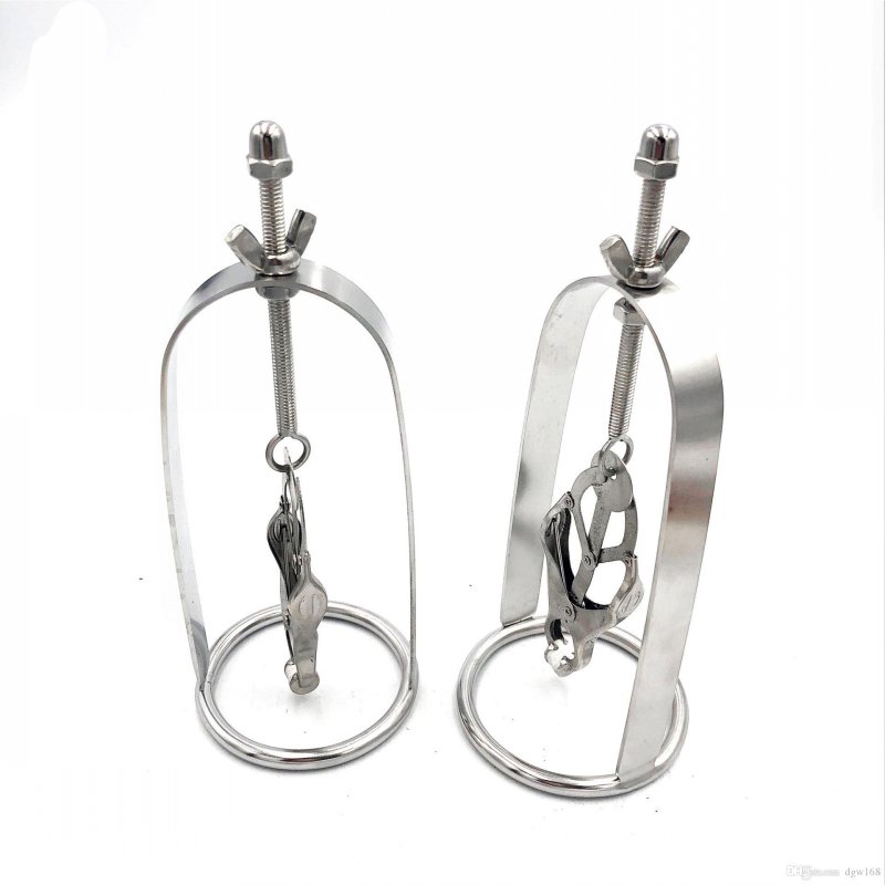 Butterfly adjustable BDSM Bondage torture play Clamps cage Nipple clips breast Restraints metal Fetish sex toys-image-416434997
