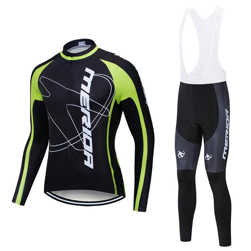 

Cycling Jersey Sets Men Autumn Top Quality Long Sleeve Set MTB Clothing Sportswear Mountain Bike, A-4
