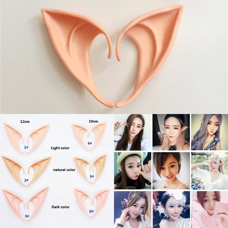 

Halloween Cosplay Ear Mysterious Elf Ears Fairy Cosplay Accessores Latex Soft Prosthetic False Ear Halloween Party Props