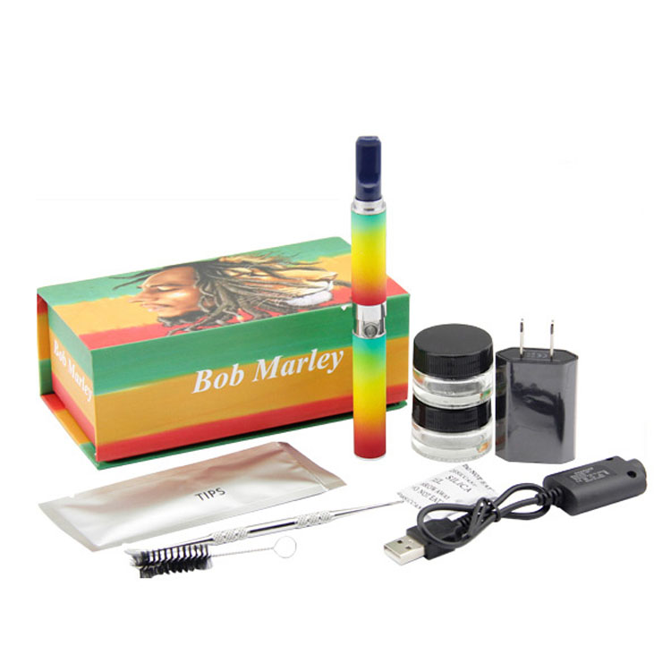 

Vape pen dry herb vaporizer Bob Marley starter kit Herbal Vaporizer 510 therad battery with glass pipe ceramic core fast heatting herb