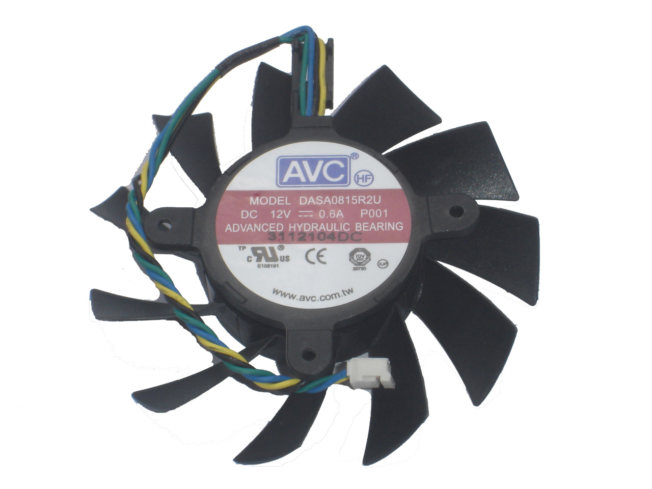 

AVC DASA0815R2U 12V 0.6A 4Wire EVGA GTX550 GTX450 Video Fan