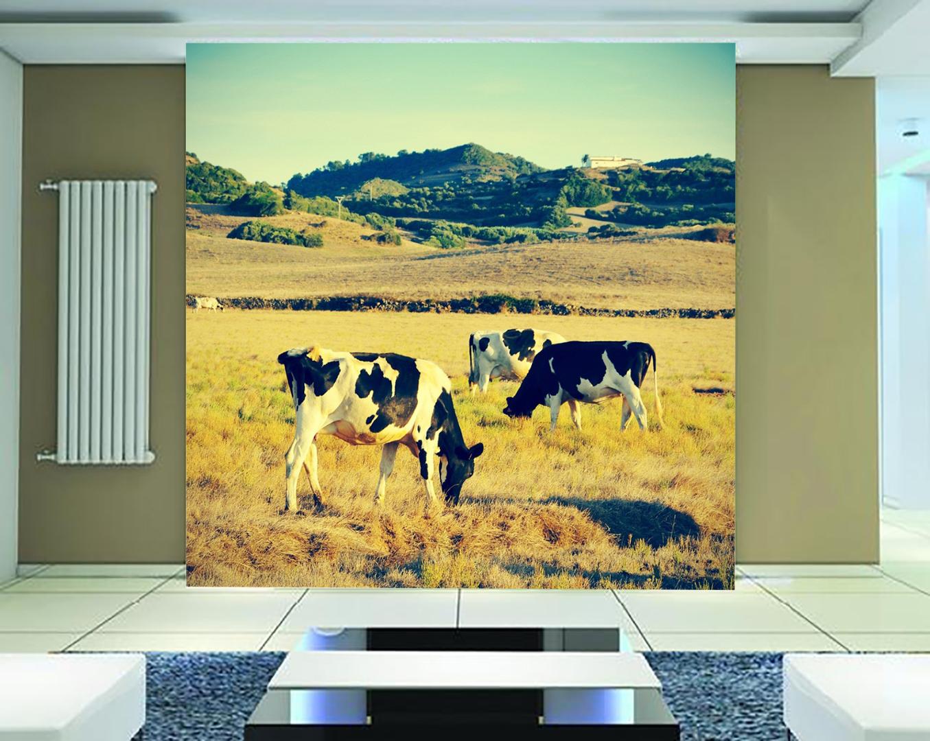 

Self-Adhesive] 3D Cow 704 Wall Paper mural Wall Print Decal Murals, 125x80cm(49x31in)wxh