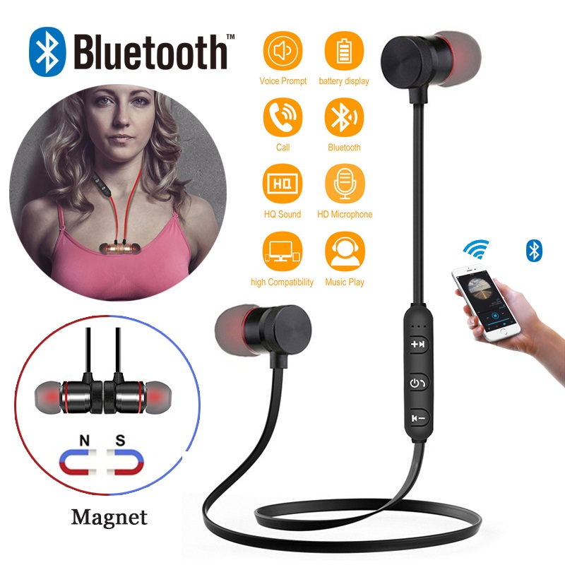 

Wireless Headphones Bluetooth Earphone Handsfree Gaming Headset For Huawei Samsung Xiaomi Bluetooth Auriculares earbuds (Retail