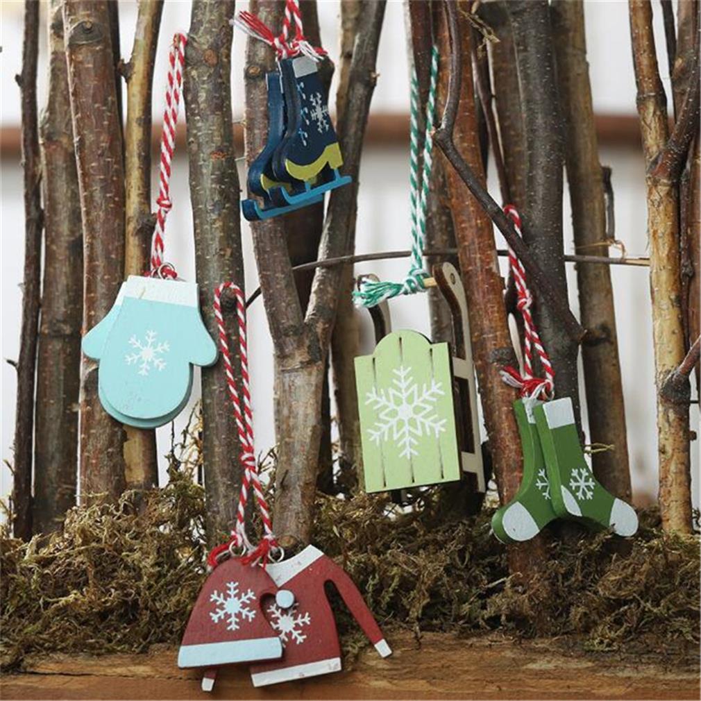 

New Year 2020 Natural Wood Christmas Tree Ornament Wooden Pendant Xmas Gift Noel Christmas Decoration For Home Navidad 2019