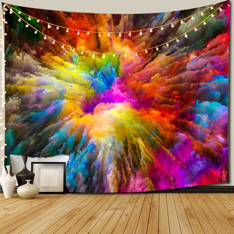 

Tye-die Tapestry Wall Hanging Hippie Colorful Tie-dye Sheet Bohemian Blanket Rainbow Home Decor for Bedroom Wall Art