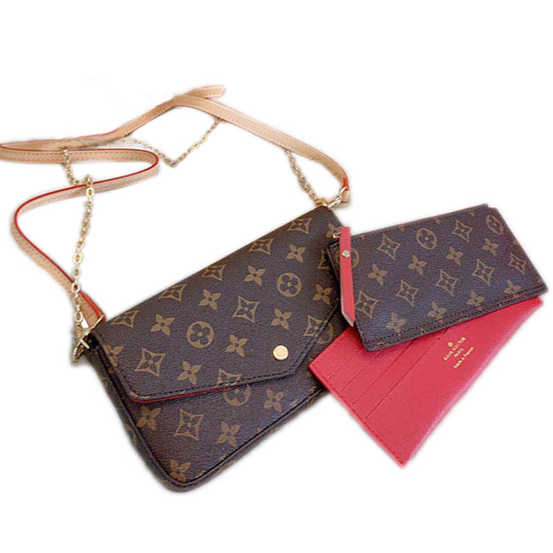 Lóuis Vuittón Bag Wallets Holders Chain Bags Designer Handbag Women Purse Purses Sale Red Womens ...