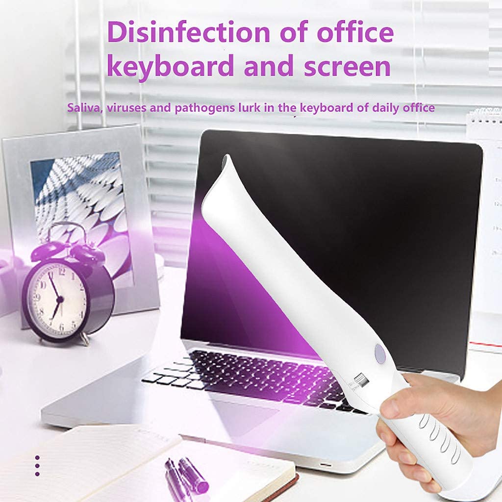 

Portable UV Sanitizer Light, Handheld USB Chargeable UV Germicidal Disinfection Lamp for Travel Home Office Hotel