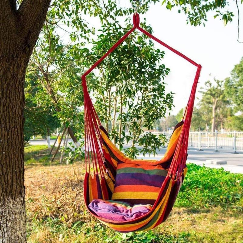 

Fashion Home Portable Outdoor Camping Tent Hanging Swing Chair Relaxation Thickened Outdoor Swing Travel Camping With Cushion