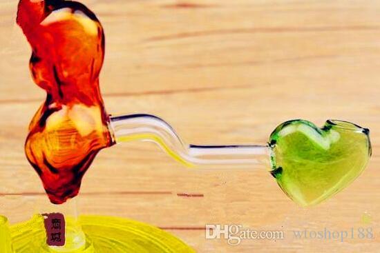 

Beautiful heart-shaped pot Wholesale bongs Oil Burner Pipes Water Pipes Glass Pipe Oil Rigs Smoking, Free Shipping