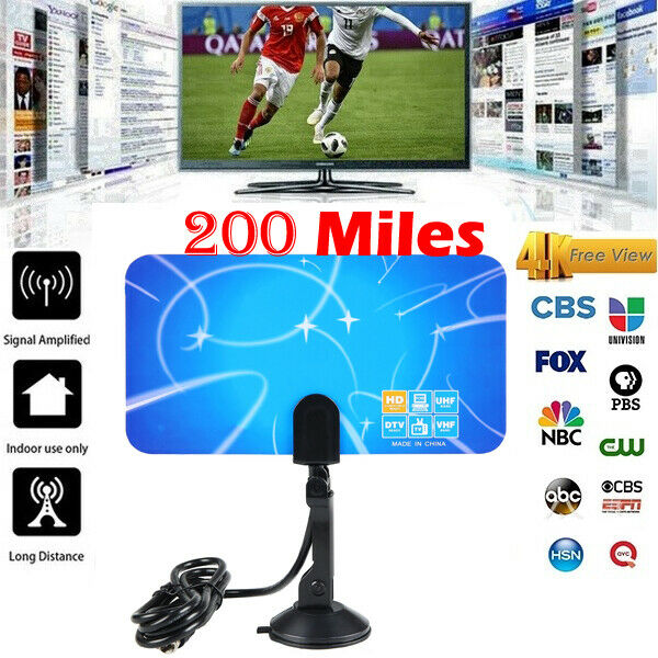 Antenna TV Digital HD Skywire 4K 200 Mile Range Antena Digital Indoor HDTV 1080p TV Antenna 3E23-image-520272671
