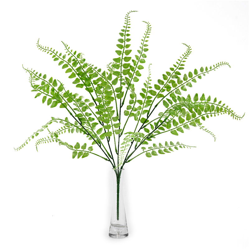 

44cm 5 Forks Artificial Fern Grass Green Plant Simulation Persian Leaves Wall Hanging Plants Home Garden Wedding Decoration, As pic