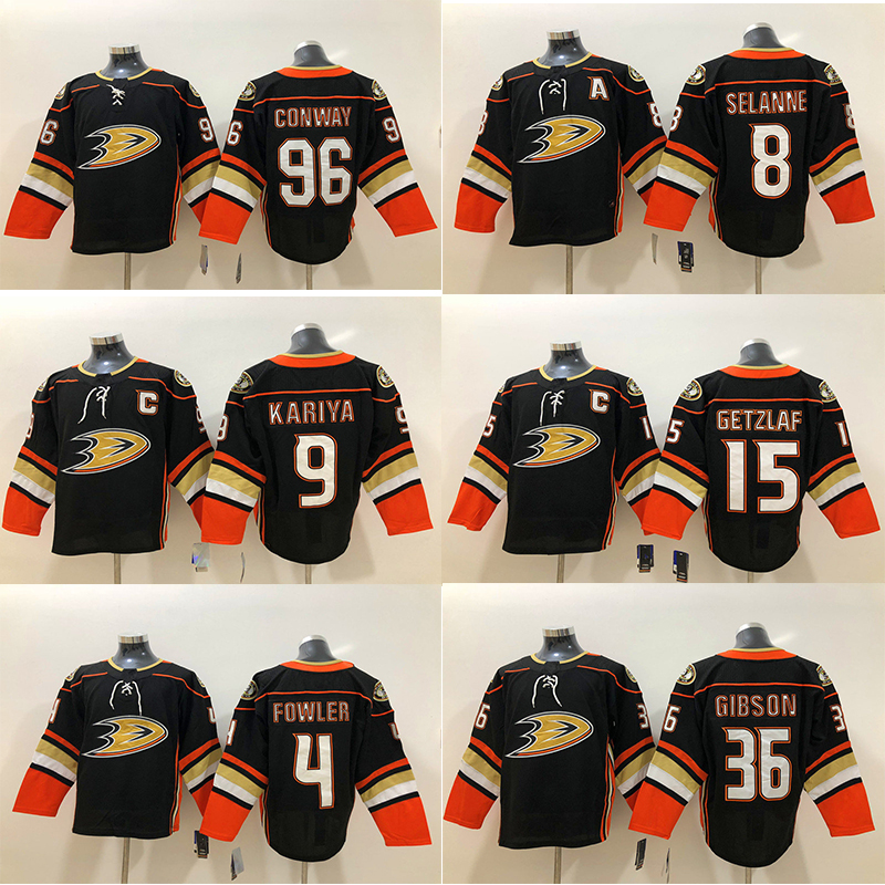 

2019 Anaheim Ducks Jersey 15 Ryan Getzlaf 17 Ryan Kesler 10 Corey Perry 36 Gibson Black hockey jerseys