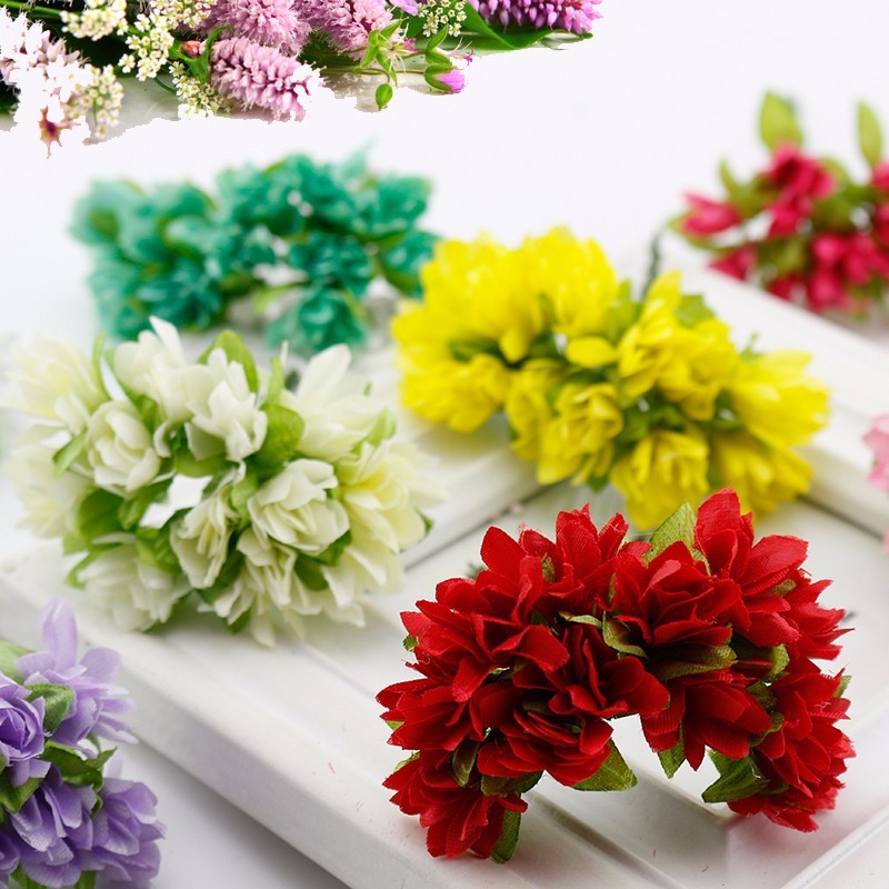 Craft Fake Bouquet Scrapbooking Wreath Artificial Flowers Silk Cherry Blossoms