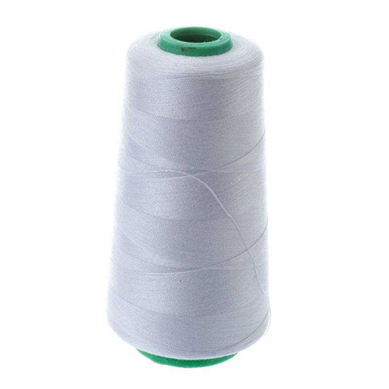 

Durable 3000 Yards Overlocking Sewing Machine Industrial Polyester Thread Metre Cones Color Polyester Sewing Thread white