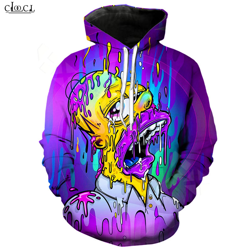 

2020 New Style Anime The Simpsons Hoodie Men Women Homer J. Simpson Hooded Pullovers 3D Printed Cartoon Casual Couples Coat, Hoodie 1