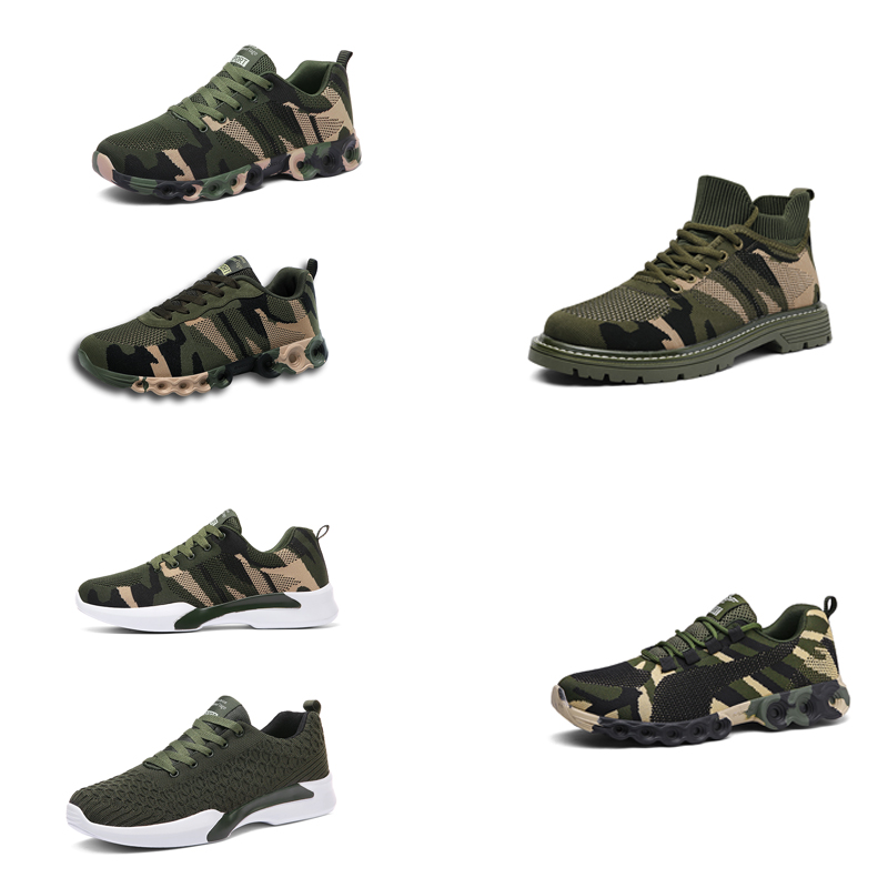 

New Best 2020 No-Brand Designer Shoes Men Women Sports Shoes Camouflage Army Green Outdoor Trainer Siez 35-44 Style 17, Item #5