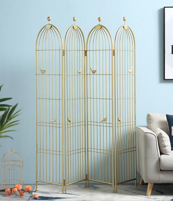 Mobile folding screen Living Room Furniture European ins small family partition bedroom shelter Nordic style screens-image-509772996