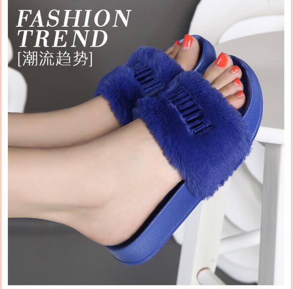fenty fur slippers