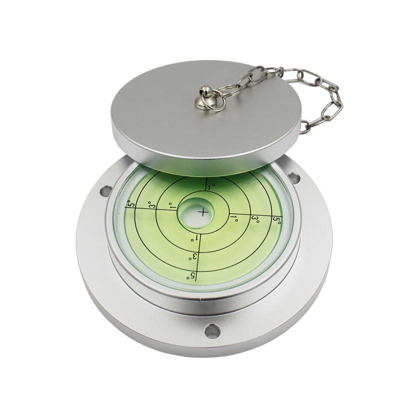 

HACCURY Metal Round Level Bubble with protective Cover Large Universal Spirit bubble Level for crane pump heavy machinery