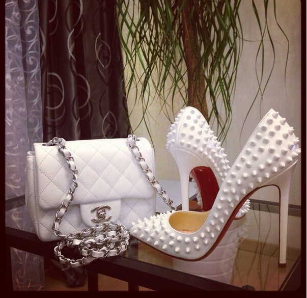 

Fashion Red Bottom High Heel Rivets Leather Women Shallow Mouth Pumps size 34-40