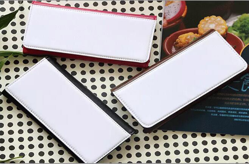 

30pcs women wallets for sublimation 3-Foldable long purse with magnetic closure with zipper Heat transfer consumables, Black