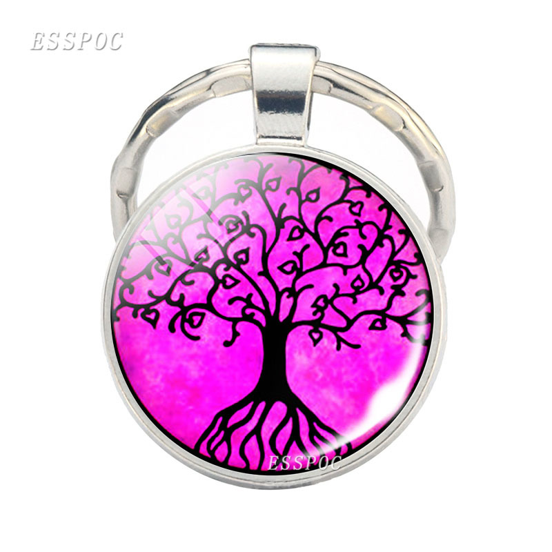 

Tree Of Life Keychain Art Photo Jewelry Keychain Women Fashion Car Key Chain Rings Tree Of Life Pendant Valentines Gifts