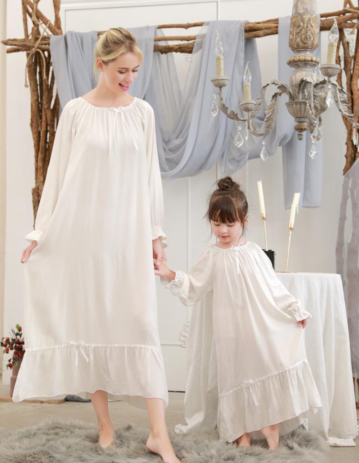 mother kids pajamas for girls nightgowns lace mother daughter dresses mother and daughter clothes baby girls pajamas christmas Y200704-image-553123307