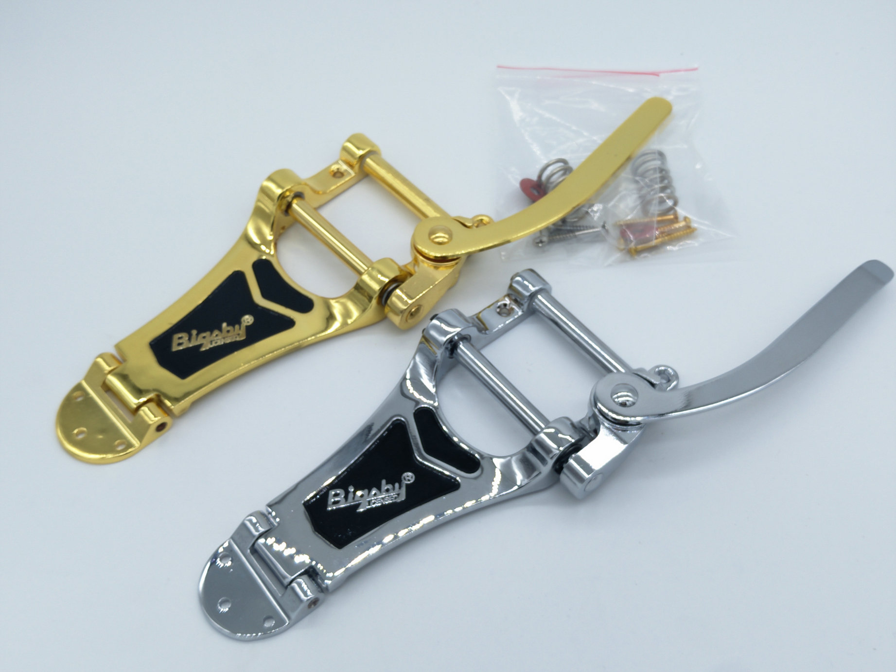 B700 Vibrato Tailpiece System Electric Guitar Bridge Silver / Gold Made in Korea-image-552756619